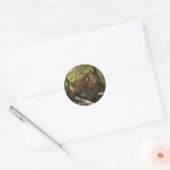 Moeder en Baby Deer in het natuurpark Shenandoah Ronde Sticker (Envelop)