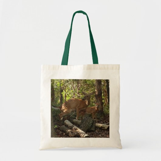 Moeder en Baby Deer in het natuurpark Shenandoah Tote Bag (Voorkant)