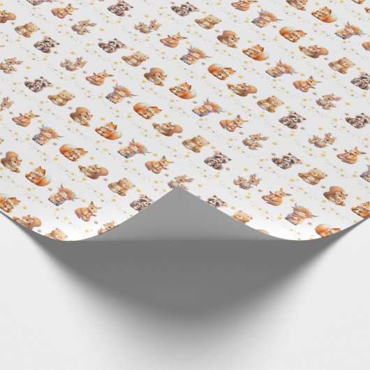 Moeder en Baby Dieren Cadeaupapier (Hoek)