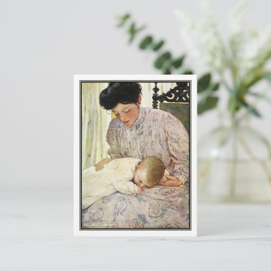 moeder en Baby door Jessie Willcox Smith Briefkaart (Staand voorkant)