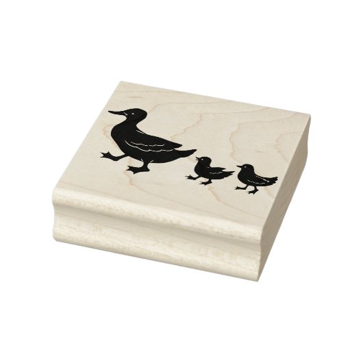 Moeder en baby eenden rubberstempel (Stempel)