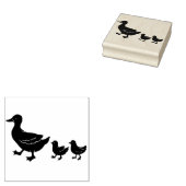 Moeder en baby eenden rubberstempel (Gestempeld)