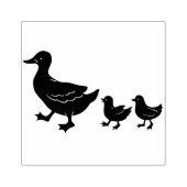 Moeder en baby eenden rubberstempel (Afrduk)