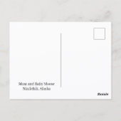 Moeder en baby eland briefkaart (Achterkant)