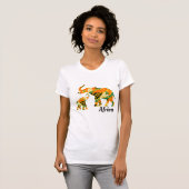 Moeder en Baby Elephant | Afrikaans patroon T-shirt (Voorkant volledig)