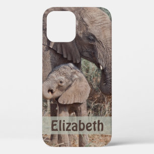 Moeder en Baby Elephant iPhone 12 Hoesje