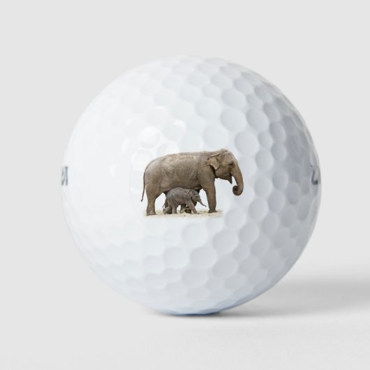 Moeder en Baby Elephant Golfballen (Voorkant)