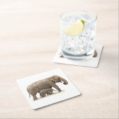 Moeder en Baby Elephant Kartonnen Onderzetters (Insitu)