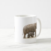 Moeder en Baby Elephant Koffiemok (Voorkant rechts)