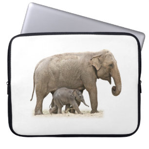 Moeder en Baby Elephant Laptop Sleeve