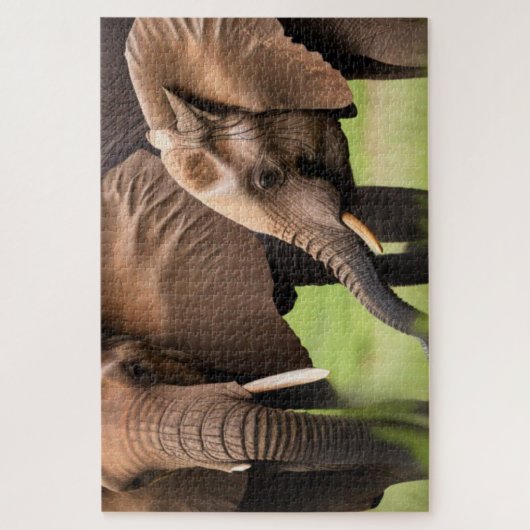 Moeder en Baby Elephant Legpuzzel (Verticaal)