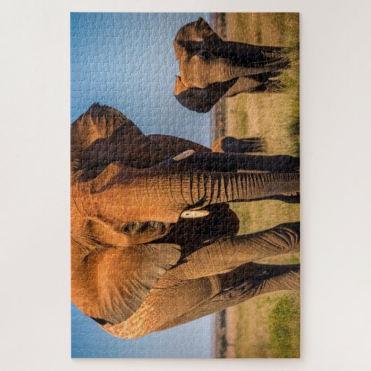 Moeder en Baby Elephant Legpuzzel (Verticaal)