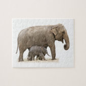 Moeder en Baby Elephant Legpuzzel (Horizontaal)