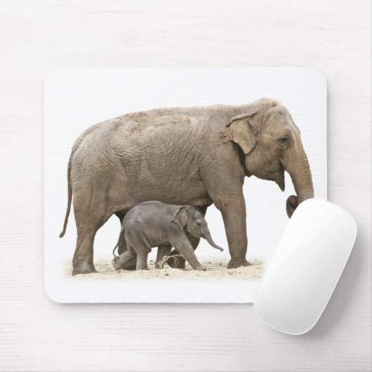 Moeder en Baby Elephant Muismat (Met muis)
