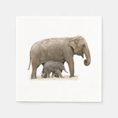 Moeder en Baby Elephant Servet (Voorkant)