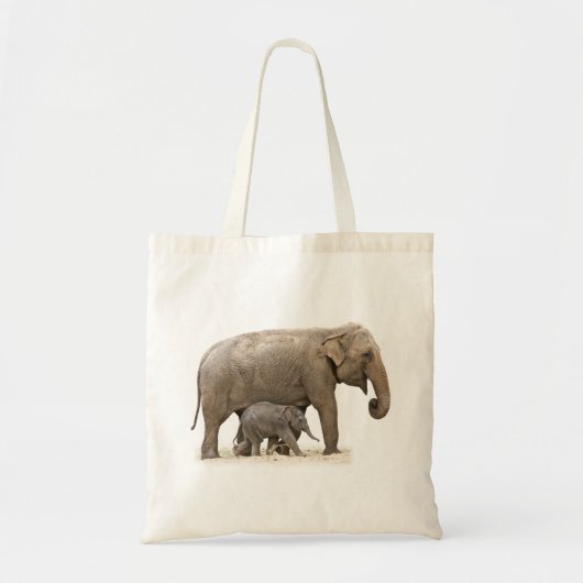 Moeder en Baby Elephant Tote Bag (Voorkant)