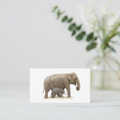 Moeder en Baby Elephant Visitekaartje (Staand voorkant)