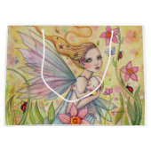 Moeder en Baby Fairy Baby shower Bag Large Cadeautasje (Voorkant)