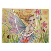 Moeder en Baby Fairy Baby shower Bag Large Cadeautasje (Achterkant)