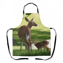 Moeder en baby Fawn, Whitetail Herten