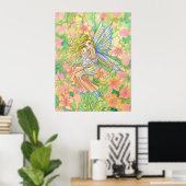 Moeder en Baby Fee Kunst Poster Print (Thuiskantoor)