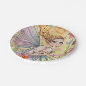 Moeder en Baby feeën Baby shower Papieren Bordje (Gekanteld)