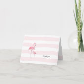 Moeder en Baby Flamingo baby shower Bedankkaart (Voorkant)