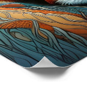 Moeder en Baby Fox Poster (Hoek)