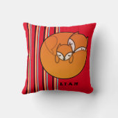 Moeder en Baby Fox Sierkussen (Achterkant)