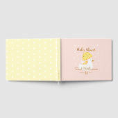 Moeder en Baby Geel Ducky Umbrella Blush Roze Gastenboek (Volledig)