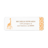 Moeder en Baby Giraffe Retouradreslabels Etiket (Voorkant)