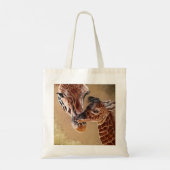 Moeder en Baby Giraffe Tote Bag (Achterkant)