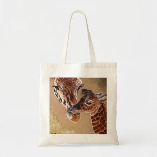 Moeder en Baby Giraffe Tote Bag