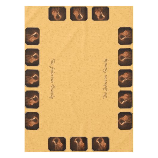 Moeder en Baby Gold Background Tafelkleed (Voorkant)