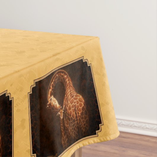 Moeder en Baby Gold Background Tafelkleed (Voorbeeld)