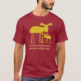 Moeder en Baby Golden Deer Cartoon T-shirt