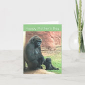 Moeder en Baby Gorilla Moederdag Kaart (Voorkant)
