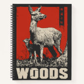 Moeder en Baby herten in het bos | Ukiyo-e Notitieboek (Voorkant)