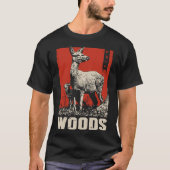 Moeder en Baby herten in het bos | Ukiyo-e T-shirt (Voorkant)