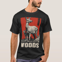 Moeder en Baby herten in het bos | Ukiyo-e T-shirt