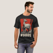 Moeder en Baby herten in het bos | Ukiyo-e T-shirt (Voorkant volledig)