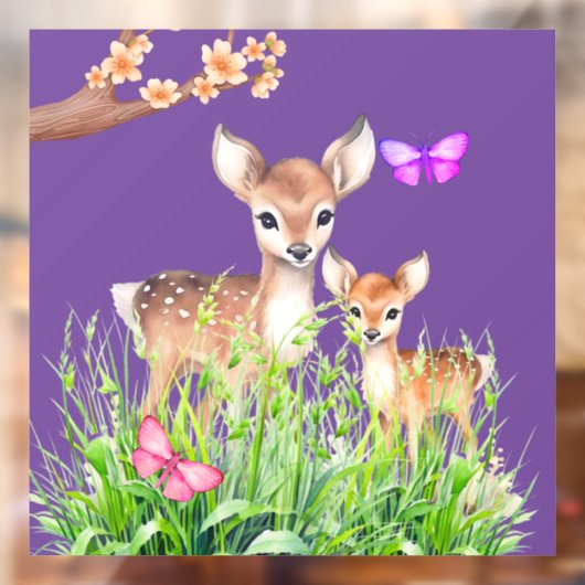 Moeder en Baby Herten Raamsticker (Vel 2)