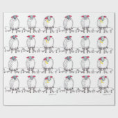 Moeder en Baby kerstman Cadeaupapier (Vlak)