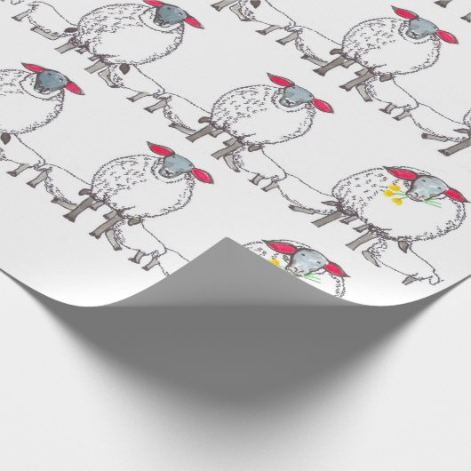 Moeder en Baby kerstman Cadeaupapier (Hoek)