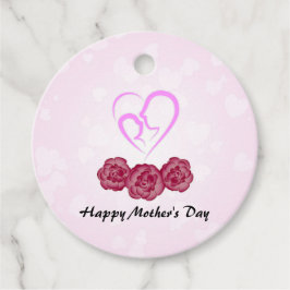 Moeder en Baby Kind Anjer Moederdag Bedankjes Labels