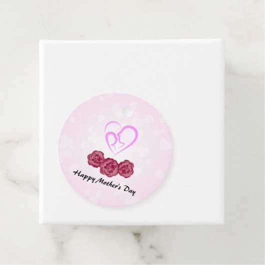 Moeder en Baby Kind Anjer Moederdag Bedankjes Labels (In situ)