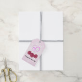 Moeder en Baby Kind Anjer Moederdag Cadeaulabel (Met Touw)