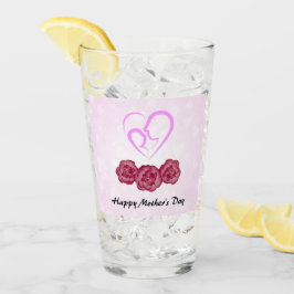Moeder en Baby Kind Anjer Moederdag Glas