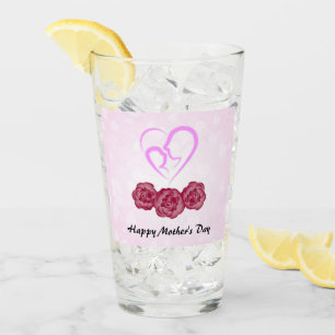 Moeder en Baby Kind Anjer Moederdag Glas