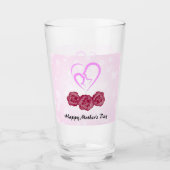 Moeder en Baby Kind Anjer Moederdag Glas (Voorkant)